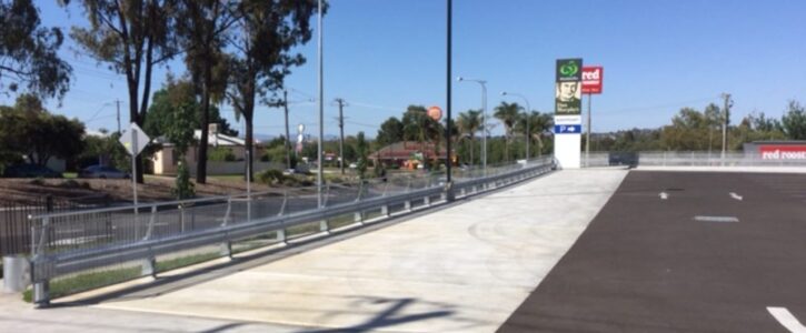 tamworth retail development car park safety barrier project