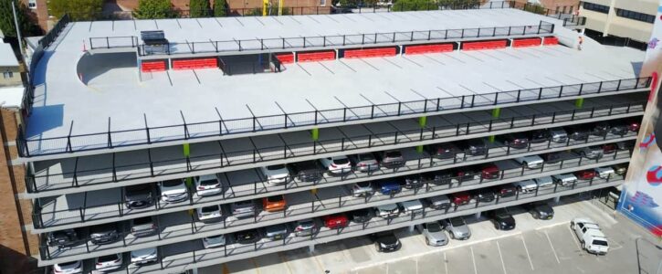 newcastle civic carpark 11 levels of car parking safety barrier project